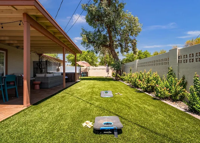 5br Sleeps 10 Hot Tub Fire Pit Games & Walk To Asu *
